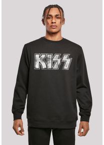 F4NT4STIC Herren Sweatshirt "Kiss Rock Band Vintage Logo", schwarz, casual, Gr. M, Obermaterial: 50% Baumwolle, 50% Polyester, Sweatshirts, Premium