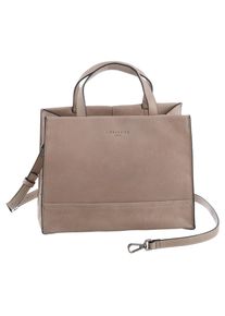 Damen Henkeltasche "Satchel M LOU 2 3D LEATHER", Liebeskind Berlin, grau, Leder, Taschen, Schultertasche Handtasche Damen Umhängetasche