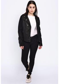 Maze Damen Lederjacke "4202155", schwarz, Gr. XS, Obermaterial: 100% Leder, Lammnappa / Innenfutter: 100% Polyester / Ärmelfutter: 100% Polyester,