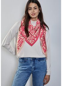 Street One Damen Halstuch, rot, casual, gemustert, Stoff, 60% Polyester, 22% Polyamid, 18% Viskose, Modetücher, mit grafischem Muster