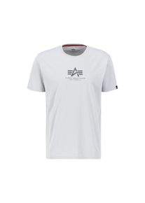 Herren T-Shirt "Alpha Industries Men - T-Shirts Basic T Mid Logo", grau, Gr. M, Alpha Industries, Obermaterial: 100% Baumwolle, Shirts
