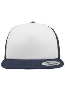 Flexfit Damen Flex Cap "Flexfit Unisex Foam Trucker with White Front", blau, casual, unifarben, 100% Polyester, Caps
