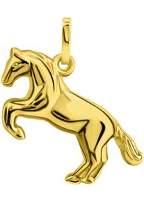 Firetti Damen Ketten-Anhänger "Schmuck Geschenk Gold 375 Halsschmuck Anhänger Pferd", Gelbgold 375, 0,5 g, gold, Gelbgold 375, Schmuckanhänger