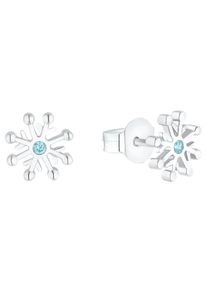 Mädchen Paar Ohrstecker "Schneeflocke, 2036944", Silber 925 (Sterlingsilber), bunt, Prinzessin Lillifee, Silber 925 (Sterlingsilber), Ohrringe, mit
