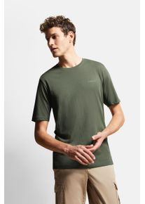 Bugatti Herren T-Shirt, grün, casual, Gr. S, 100% Baumwolle, Shirts, mit moderner Passform
