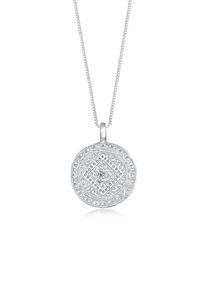 Elli Damen Kette mit Anhänger "Ornament Boho Chic 925 Sterling Silber", 60, ohne Stein, Silber 925 (Sterlingsilber), L: 60cm, silber, Silber 925