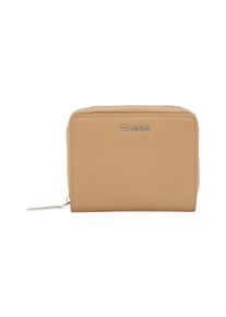 Calvin Klein Geldbörse "CK MUST MD ZIP AROUND_CAVIAR", braun, Lederimitat, casual, Kleinlederwaren, Portemonnaie Damen, Geldbeutel Damen