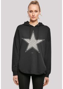 F4NT4STIC Damen Kapuzenpullover "Stern Basic", schwarz, casual, Gr. M, Obermaterial: 100% Baumwolle, Pullover, Print