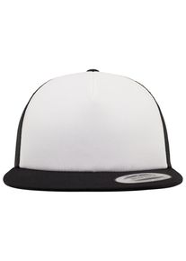 Flexfit Damen Flex Cap "Flexfit Unisex Foam Trucker with White Front", schwarz-weiß, casual, unifarben, 100% Polyester, Caps
