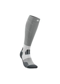 Bauerfeind Herren Kompressionsstrümpfe "Trail Run Compression Socks", Gr. 43, grau, Polyamid, unifarben mit Farbeinsatz, Socken