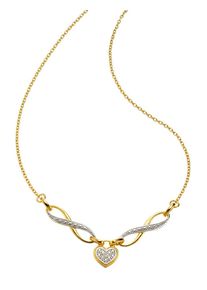 Firetti Damen Collier "Schmuck Geschenk Halsschmuck Halskette Ankerkette Infinity+Schleife", 0,0106 ct, Silber 925 (Sterlingsilber)-Diamanten, L: