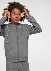Nike Sportswear Kinder Kapuzensweatjacke "NSW HOODIE FZ CLUB - für Kinder", grau, sportlich, Gr. XS, Obermaterial: 80% Baumwolle, 20% Polyester,
