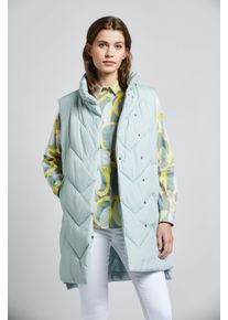 Bugatti Damen Steppweste, blau, casual, Gr. 42, 100% Polyester, Westen, aus recyceltem Material