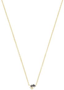Amor Damen Kette mit Anhänger "2039090", Silber 925 (Sterlingsilber), L: 45cmgelbgoldfarben, grau, gelb, kristallweiß, Silber 925 (Sterlingsilber),