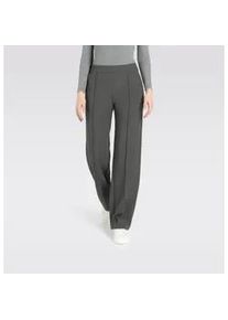Anzughose MAC ""CHIARA"", Damen, Gr. 42, Länge 30, grau (silber shadow melange30), Web, Obermaterial: 62% Polyester, 33% Viskose, 5% Elasthan, klassisch, Hosen, mit Fischgratmuster