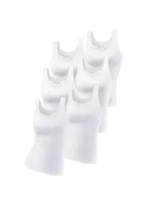 Unterhemd Petite Fleur, Damen, Gr. 42, N-Gr, wei&szlig;, Feinripp, Obermaterial: 100% Baumwolle, unifarben, tiefer Rundhals, Unterhemden Unterhemd, aus reiner Baumwolle, Tanktop, Unterziehshirt