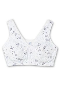 Große Größen BH-Bustier ohne Bügel, mit Blumenmuster Gr. 85D weiß geblümt von sheego für Damen