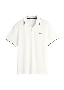 Poloshirt Gant "Poloshirt TIPPING PIQUE POLO 1er Pack", Herren, Gr. 4XL, weiß, Obermaterial: 100% Baumwolle CO., Kurzarm, Shirts