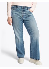 Damen Bootcut-Jeans "CRV BOOTCUT RW TOBY"toby, casual, Gr. 48, Tommy Hilfiger Curve, unifarben, Denim/Jeans, Obermaterial: 95% Baumwolle, 3%