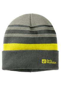 Jack Wolfskin Stripynit Beanie Mütze Kinder (Gr S |grau)