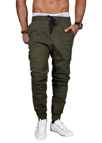 Herren Cargohose "ASCuffy", grün, Gr. 38, Alessandro Salvarini, Obermaterial: 98% Baumwolle, 2% Elasthan, Hosen, Elastischer Bund mit Gummi versehen