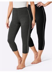 Plantier Damen Leggings, Gr. 56, schwarz, 95% Baumwolle, 5% Elasthan, 60% Baumwolle, 5% Elasthan, 35% Polyester, unifarben, Hosen