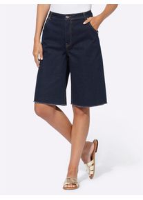 Heine Damen Jeansbermudas, blau, Gr. 42, unifarben, 72% Baumwolle, 27% Polyester, 1% Elasthan, Jeans
