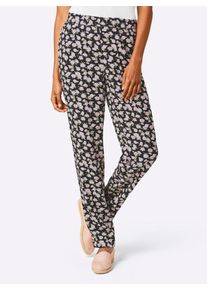 Damen Schlupfhose, rosa, Gr. 40, CREATION L PREMIUM, geblümt, gemustert, mehrfarbig, bedruckt, 70% Modal, 30% Polyester, Hosen