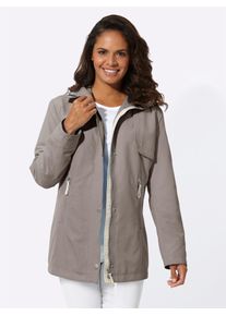 Casual Looks Damen Langjacke, grau, Gr. 38, unifarben, 100% Polyester, Jacken