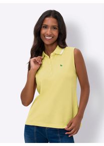 Heine Damen Shirttop, gelb, Gr. 44, unifarben, 100% Baumwolle, Tops
