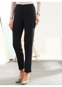 Classic Basics Damen Bügelfaltenhose, schwarz, Gr. 38, unifarben, 100% Polyester, Hosen