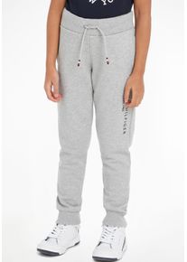 Tommy Hilfiger Mädchen Sweathose "ESSENTIAL SWEATPANT", grau, casual, Gr. 5, meliert, Obermaterial: 100% Baumwolle, Hosen, Kinder Kids Junior