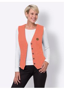 Classic Basics Damen Jeansweste, orange, Gr. 52, unifarben, 97% Baumwolle, 3% Elasthan, Westen
