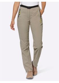 Casual Looks Damen Outdoorhose, braun, Gr. 36, unifarben, 95% Polyamid, 5% Elasthan, Hosen