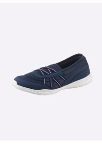 Heine Damen Slipper, Gr. 42, blau, Synthetik, Textil, modisch, Schuhe