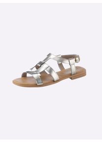 Heine Damen Sandale, Gr. 40, gold, Synthetik, modisch, Schuhe
