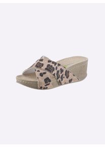 Waldläufer WALDLÄUFER Damen Pantolette, Gr. 38, braun, Nubukleder, modisch, Schuhe