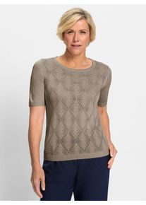 CLASSIC Damen Rundhalspullover "Pullover", grau, Gr. 40, unifarben, 100% Polyacryl, Pullover