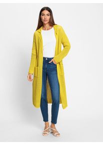 Heine Damen Strickjacke, grün, Gr. 42, unifarben, 100% Baumwolle, Strickjacken