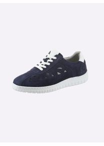 Casual Looks Damen Sneaker, Gr. 37, blau, Veloursleder, sportlich, Schuhe
