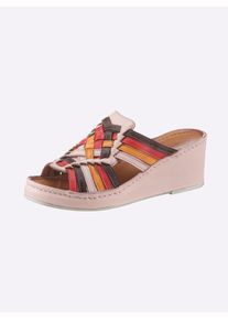 Gemini Damen Pantolette, Gr. 39, beige, Glattleder, modisch, Schuhe
