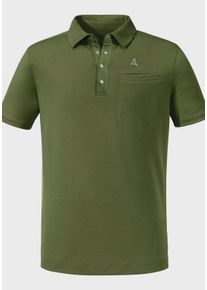 Schöffel SCHÖFFEL Herren Poloshirt "Polo Shirt Ramseck M", grün, sportlich, Gr. 56, Oberstoff: 77% Polyester 18% Lyocell 5% Elasthan, Shirts