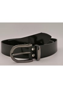 AnnaMatoni Damen Ledergürtel, schwarz, casual, Gr. 90, unifarben, Rindsleder, Gürtel, mit silberner Schließe