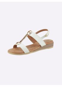 Heine Damen Sandale, Gr. 39, weiß, Synthetik, modisch, Schuhe