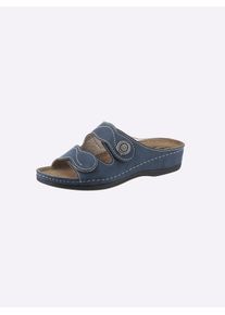 Franken Schuhe FRANKEN-SCHUHE Damen Pantolette, Gr. 37, blau, Lederimitat, sportlich, Schuhe