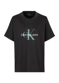 Herren T-Shirt "PLUS TEXTURED MONOLOGO TEE", schwarz, casual, Gr. XXL, Calvin Klein Jeans Plus, unifarben, Single Jersey, Obermaterial: 100%