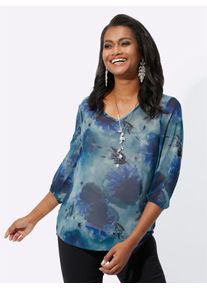 Lady Damen Druckbluse, bunt, Gr. 36, geblümt, gemustert, mehrfarbig, 100% Polyester, Blusen