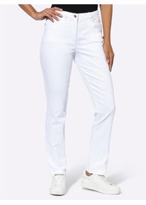 COSMA Damen Bequeme Jeans, weiß, Gr. 36, unifarben, 81% Baumwolle, 17% Polyester, 2% Elasthan, Jeans