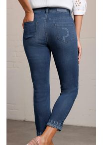 Damen Bequeme Jeans, blau, Gr. 36, CREATION L PREMIUM, unifarben, 56% Baumwolle, 19% Polyester, 14% Lyocell, 10% Viskose, 1% Elasthan, Jeans