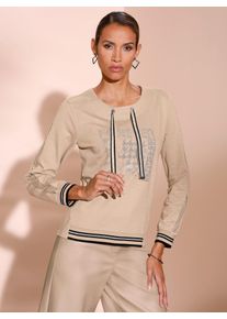 CRÉATION L CREATION L Damen Sweatshirt, beige, Gr. 38, unifarben, 50% Baumwolle, 50% Polyester, Sweatshirts